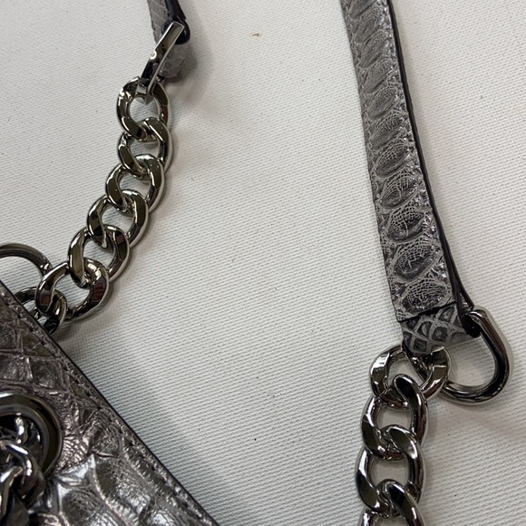 Michael Kors Silver Reptile Drawstring Bag - Picture 9 of 14